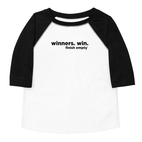 Winners Win. toddler baseball shirt
